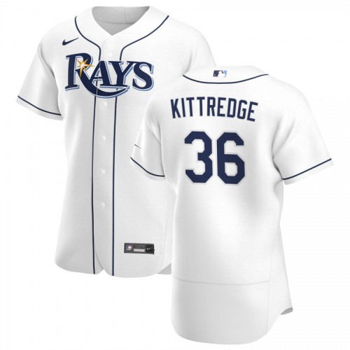 Tampa Bay Tampa Bay Rays #36 Andrew Kittredge Men's White Home 2020 Authentic Player Jersey Men's