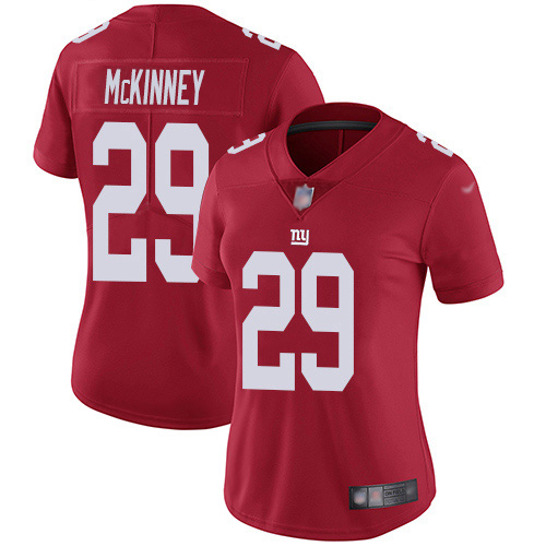 New York Giants #29 Xavier McKinney Red Women's Stitched Limited Inverted Legend Jersey Womens