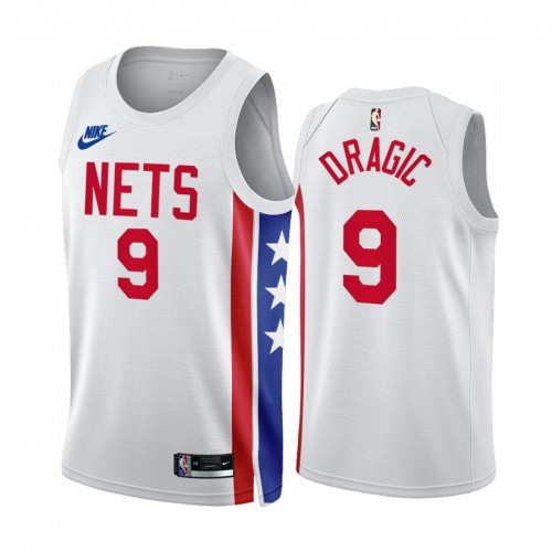 Brooklyn Nets #9 Goran Dragic White 2022-23 Mens Classic Edition Jersey Mens