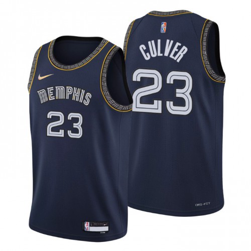 Memphis Memphis Grizzlies #23 Jarrett Culver Mens Navy 2021/22 Swingman Jersey - City Edition Mens