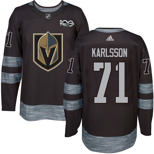 Adidas Golden Vegas Golden Knights #71 William Karlsson Black 1917-2017 100th Anniversary Stitched Jersey Men's