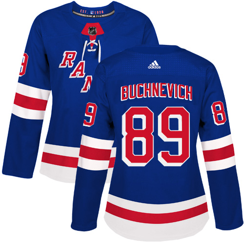 Adidas New York Rangers #89 Pavel Buchnevich Royal Blue Home Authentic Women's Stitched Jersey Womens