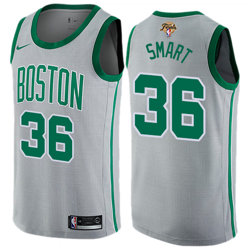 Boston Celtics #36 Marcus Smart Gray Youth 2022 Finals Swingman City Edition Jersey Youth