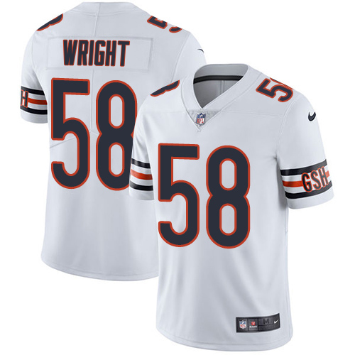 Bears #58 Darnell Wright White Men's Stitched Vapor Untouchable Limited Jersey