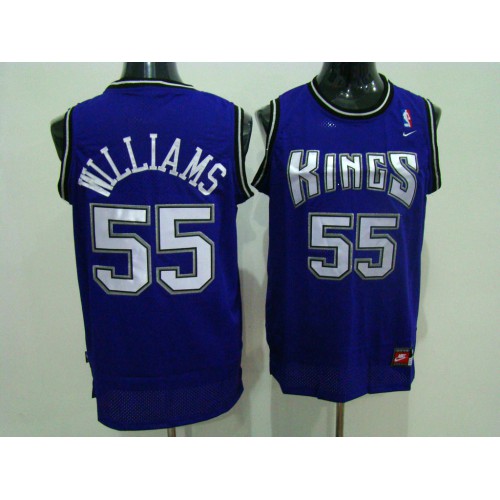 Sacramento Kings #55 Jason Williams Stitched Purple Jersey Mens