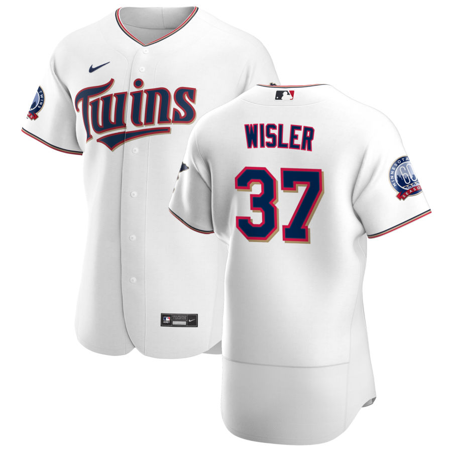 Minnesota Twins #37 Matt Wisler Men's White Home 2020 60th Season Authentic Team Jersey