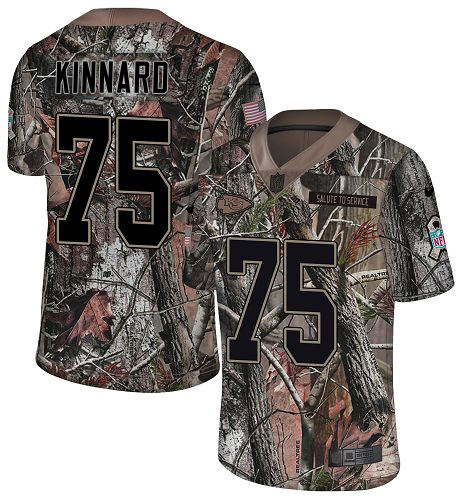 Chiefs #75 Darian Kinnard Camo Men's Stitched Limited Rush Realtree Jersey