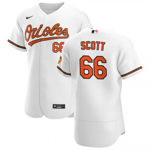 Baltimore Baltimore Orioles #66 Tanner Scott Men's White Home 2020 Authentic Player Jersey Men's