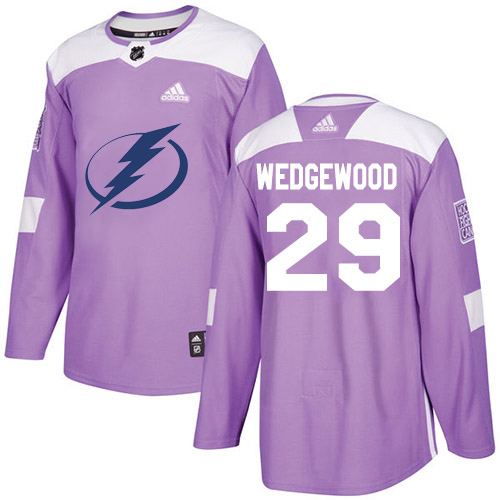 Adidas Tampa Bay Lightning #29 Scott Wedgewood Purple Authentic Fights Cancer Youth Stitched Jersey Youth