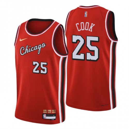 Chicago Chicago Bulls #25 Tyler Cook Mens Red 2021/22 Swingman Jersey - City Edition Mens