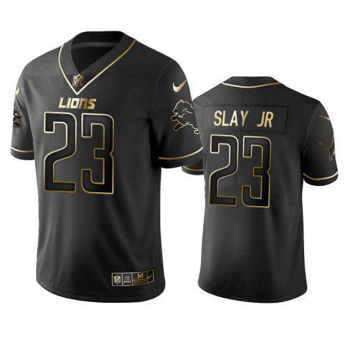 Detroit Lions #23 Darius Slay Jr Men's Stitched Vapor Untouchable Limited Black Golden Jersey Men's