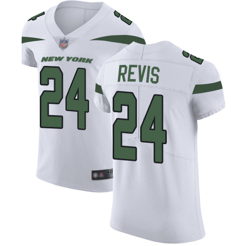 Jets #24 Darrelle Revis White Men's Stitched Vapor Untouchable Elite Jersey