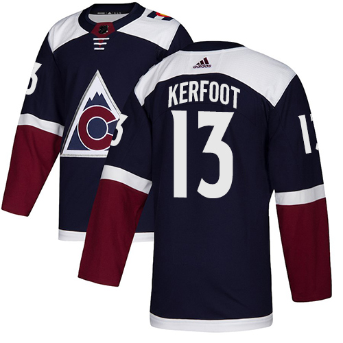 Adidas Colorado Avalanche #13 Alexander Kerfoot Navy Alternate Authentic Stitched Jersey Men's