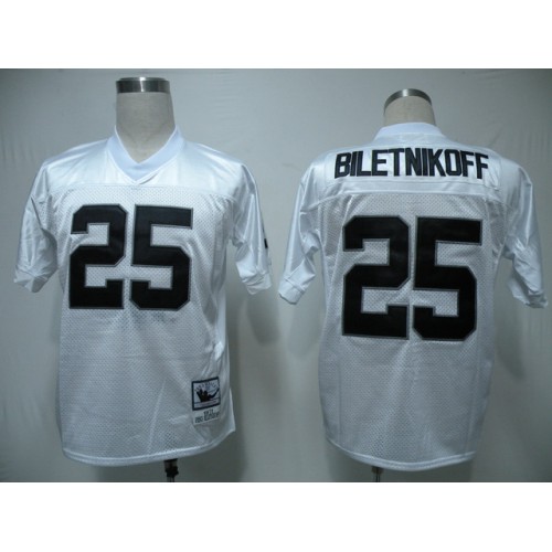 Mitchell & Ness Las Vegas Raiders #25 Fred Biletnikoff White Stitched Throwback Jersey Men's