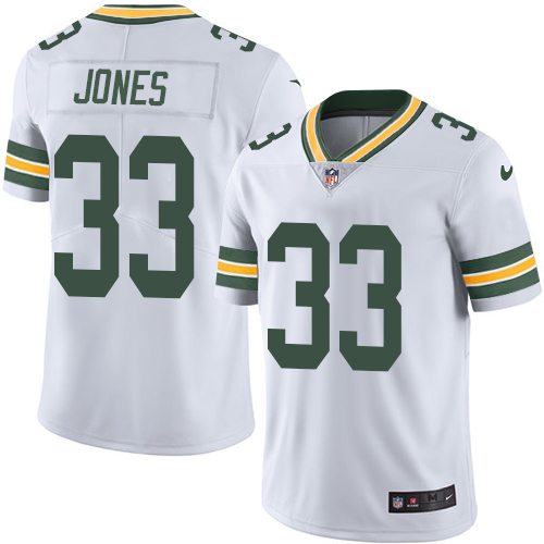 Packers #33 Aaron Jones White Men's Stitched Vapor Untouchable Limited Jersey