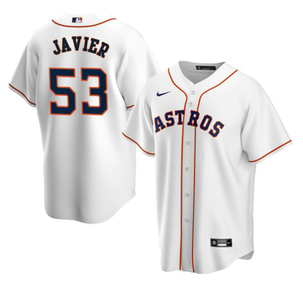 Men's Youth Women's Houston Astros 53 Replica 2020 White Home Cristian Javier Jersey