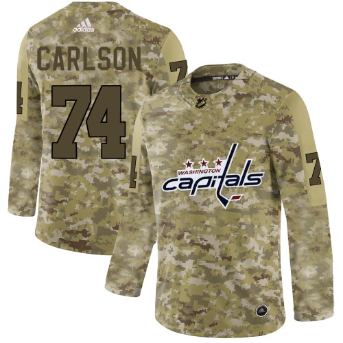 Adidas Washington Capitals #74 John Carlson Camo Authentic Stitched Jersey Men's