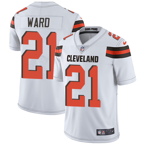 Browns #21 Denzel Ward White Men's Stitched Vapor Untouchable Limited Jersey