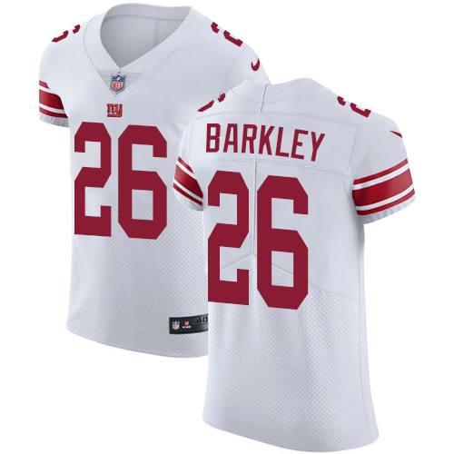 Giants #26 Saquon Barkley White Men's Stitched Vapor Untouchable Elite Jersey