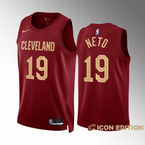 Cleveland Cleveland Cavaliers #19 Raul Neto Mens Wine 2022-23 Icon Edition Jersey Mens