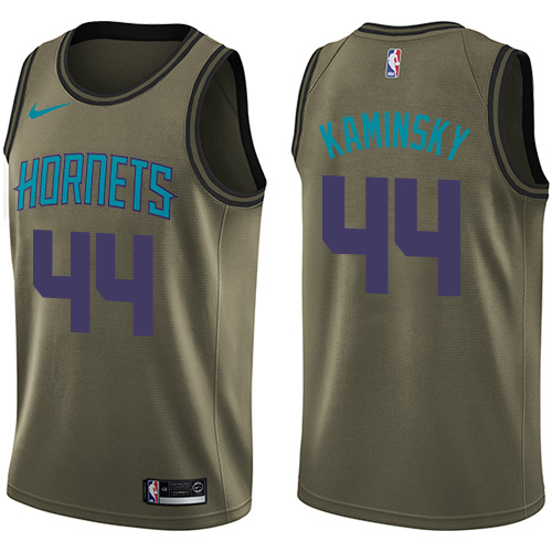 Charlotte Hornets #44 Frank Kaminsky Green Salute to Service Youth Swingman Jersey Youth