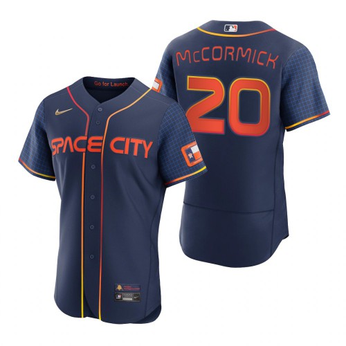 Houston Houston Astros #20 Chas McCormick Navy Men's Authentic 2022 City Connect Jersey Men's