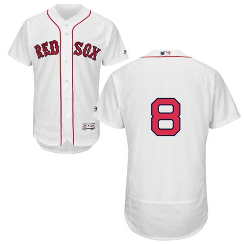 Boston Red Sox #8 Carl Yastrzemski White Flexbase Authentic Collection Stitched Jersey Men's