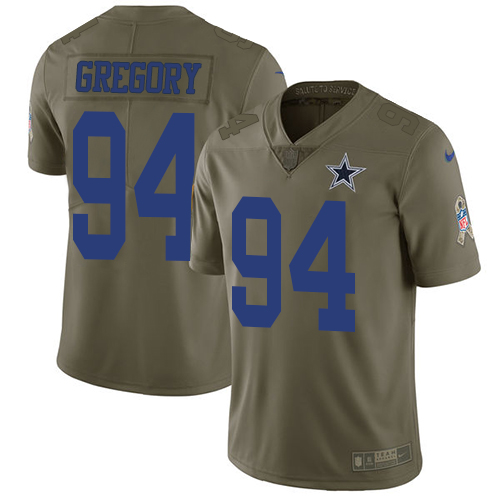 Dallas Cowboys #94 Randy Gregory Olive Men's Stitched Limited 2017 Salute To Service Jersey Men's
