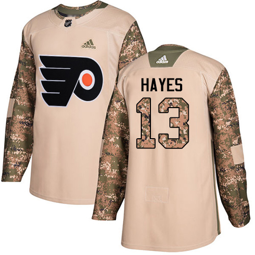 Adidas Philadelphia Flyers #13 Kevin Hayes Camo Authentic 2017 Veterans Day Stitched Youth Jersey Youth