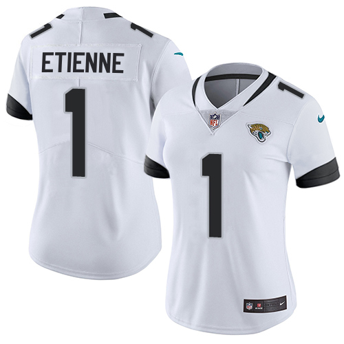 Jaguars #1 Travis Etienne White Women's Stitched Vapor Untouchable Limited Jersey