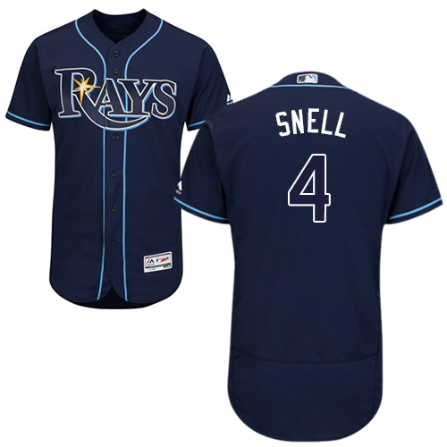 Tampa Bay Rays #4 Blake Snell Dark Blue Flexbase Authentic Collection Stitched Jersey Men's