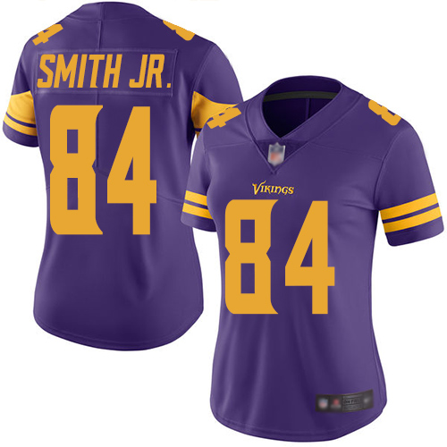Minnesota Vikings #84 Irv Smith Jr. Purple Women's Stitched Limited Rush Jersey Womens
