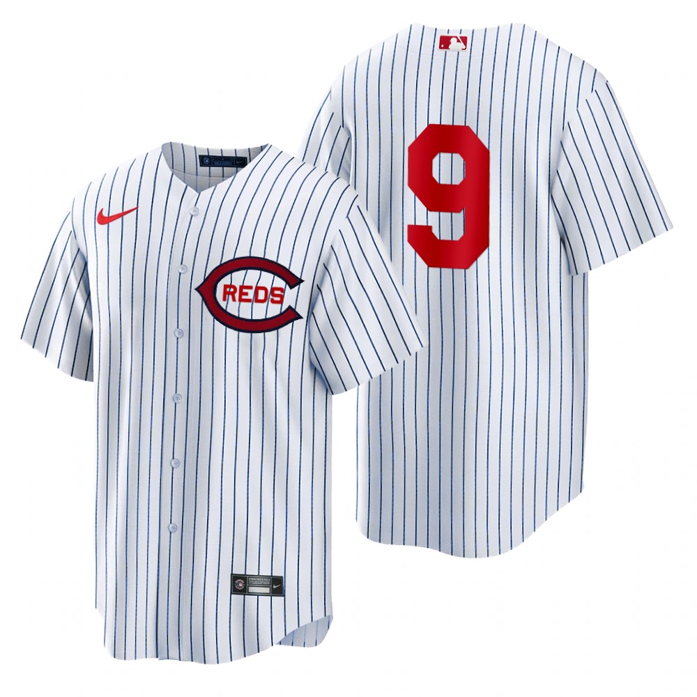 Cincinnati Reds #9 Mike Moustakas Men's 2022 Field Of Dreams Game Jersey - White