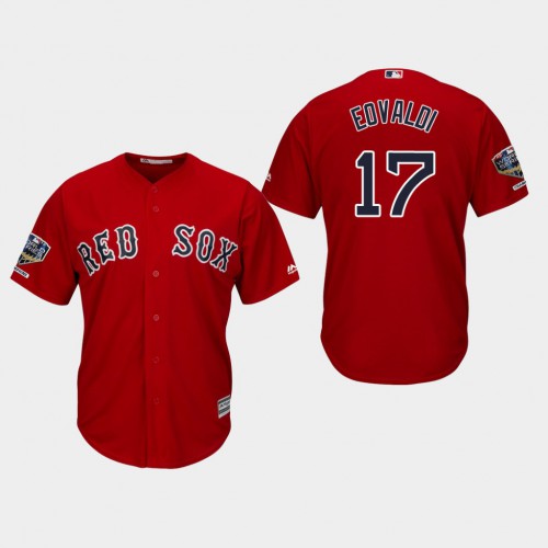 Boston Red Sox #17 Nathan Eovaldi Red New Cool Base 2018 World Series Stitched Jersey Men's