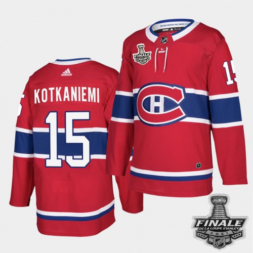 Adidas Montreal Canadiens #15 Jesperi Kotkaniemi Red Home Authentic Youth 2021 Stanley Cup Final Patch Jersey Youth