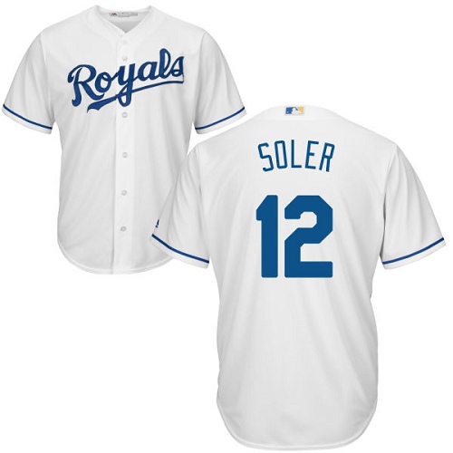 Kansas City Royals #12 Jorge Soler White Cool Base Stitched Youth Jersey Youth