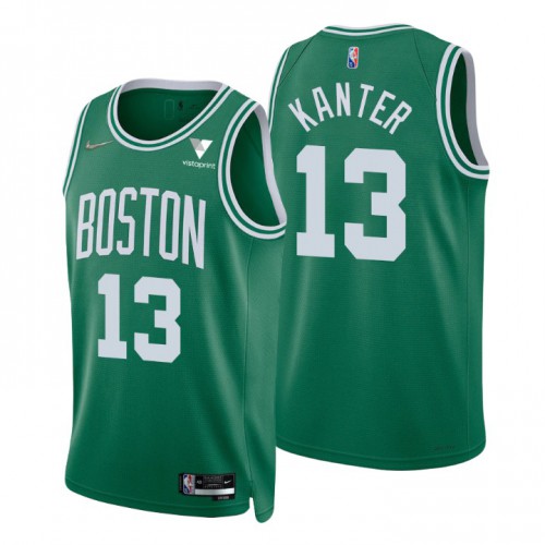 Boston Celtics #13 Enes Kanter Green Mens 2021-22 75th Anniversary Diamond Swingman Jersey - Icon Edition Mens