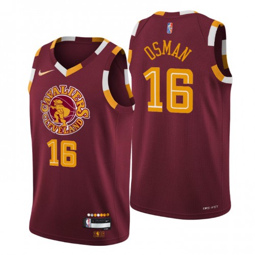 Cleveland Cleveland Cavaliers #16 Cedi Osman Mens Wine 2021/22 Swingman Jersey - City Edition Mens