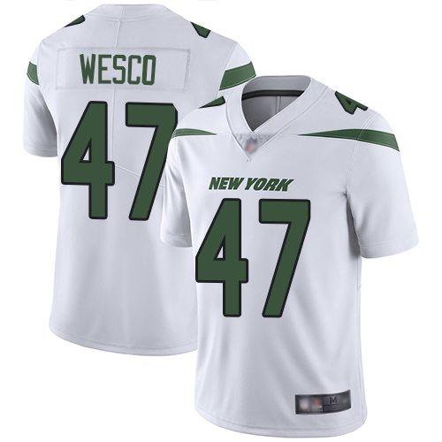 New York Jets #47 Trevon Wesco White Men's Stitched Vapor Untouchable Limited Jersey Men's