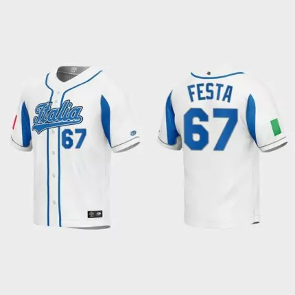 Matt Festa Italy Baseball 2023 World Baseball Classic Jersey – White