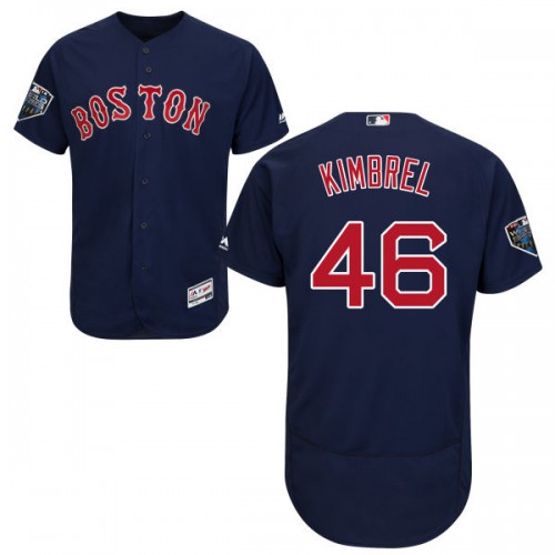 Boston Red Sox #46 Craig Kimbrel Navy Blue Flexbase Authentic Collection 2018 World Series Stitched Jersey Men's