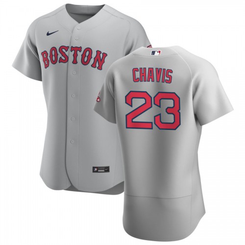 Boston Boston Red Sox #23 Michael Chavis Men's Gray Road 2020 Authentic Team Jersey Men's
