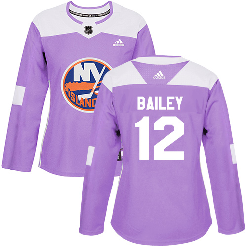 Adidas New York Islanders #12 Josh Bailey Purple Authentic Fights Cancer Women's Stitched Jersey Womens