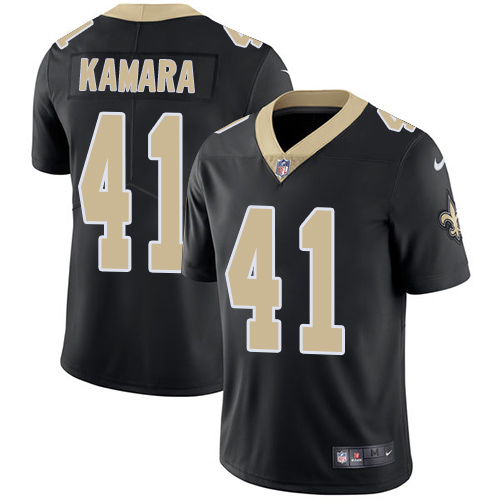 Saints #41 Alvin Kamara Black Team Color Youth Stitched Vapor Untouchable Limited Jersey