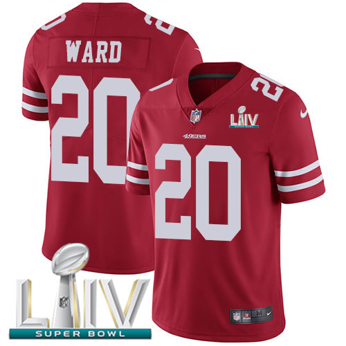 San Francisco 49ers #20 Jimmie Ward Red Super Bowl LIV 2020 Team Color Youth Stitched Vapor Untouchable Limited Jersey Youth