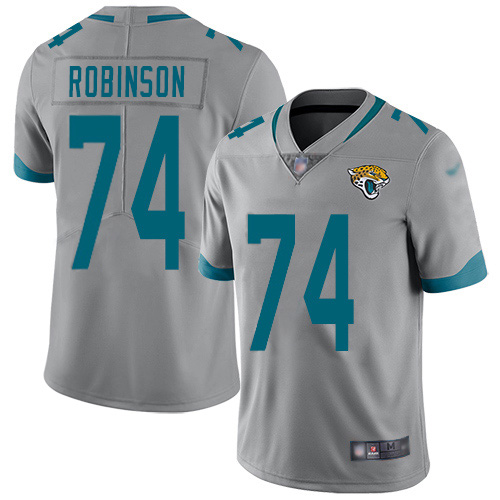 Jacksonville Jaguars #74 Cam Robinson Silver Men's Stitched Limited Inverted Legend Jersey Men's