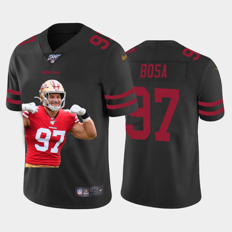San Francisco 49ers #97 Nick Bosa Team Hero Vapor Limited 100 Jersey Black