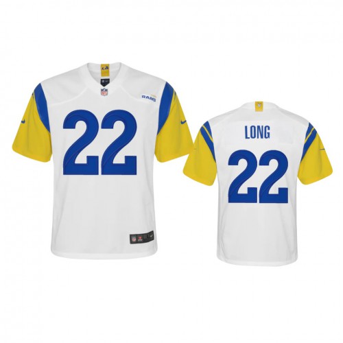 Los Angeles Los Angeles Rams #22 David Long Youth Alternate Game Jersey - White Youth