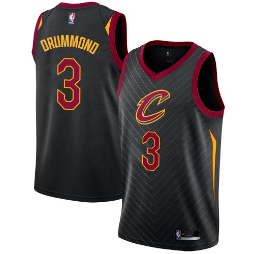 Cleveland Cavaliers #3 Andre Drummond Black Womens Swingman Statement Edition Jersey Womens