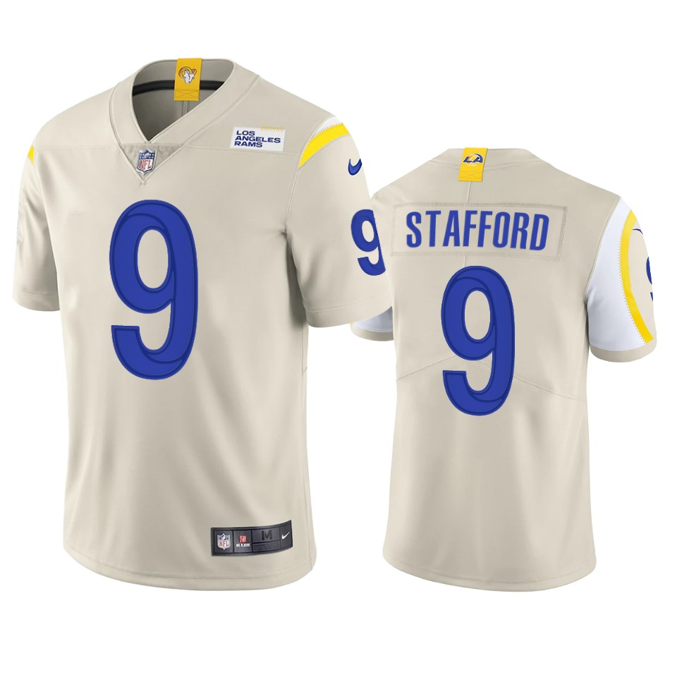 Los Angeles Rams #9 Matthew Stafford Men's Vapor Limited Jersey - Bone